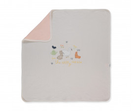 Детски дрешки марка Bebetto - Бебешко памучно одеяло Happy Garden B815P, момиче, розово, 80х85 см.