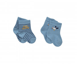 Детски дрешки марка Bebetto - Къси чорапки 2 чифта Sea Gulls S614B, момче, сини, 0-36 м.