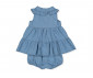 Детски дрешки марка Bebetto, серия Tiny Flowers K4686LB - Рокля без ръкав и гащички деним, момиче, 6-36 м., ръст: 74-98 см. thumb 2