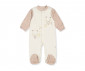 Детски дрешки марка Bebetto, серия Bamboo Z1009 - Комплект гащеризон с ходило, боди с къс ръкав и шапка, момиче, 3-6 м., ръст: 56-68 см. thumb 2