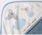 Детски дрешки марка Bebetto, серия Organic Stars and Koalas H465 - Бебешка хавлия с качулка, унисекс, 0-1 г., 80х80 см. thumb 2