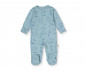 Детски дрешки марка Bebetto, серия Organic Sleepy Cat Z992I - Комплект гащеризон с ходило, боди с къс ръкав и шапка, момче, 3-6 м., ръст: 56-68 см. thumb 2