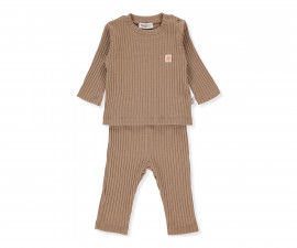 Детски дрешки Bebetto Pumpkin Season K4852 - Комплект блузка и панталон, момче, 18-24 м., кафяв