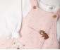 Детски дрешки Bebetto Mother and Baby K4916 - Комплект блузка и гащеризон, момиче, 18-24 м., мръсно розов thumb 5
