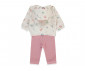 Детски дрешки Bebetto Cat Lover K4857 - Комплект суитшърт с качулка и цип, тениска и панталон, момиче, 24-36 м., мръсно розов thumb 2
