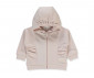 Детски дрешки Bebetto Retro Flower K4976 - Комплект суитшърт с качулка и цип, тениска и панталон, момиче, 24-36 м., пудра thumb 3