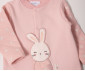 Детски дрешки Bebetto Bunny K5119 - Гащеризон с ходило, момиче, 6-9 м., мръсно розов thumb 3