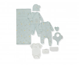 Детски дрешки Bebetto Little Elephant Z1054 - Комплект за изписване 10 части, момче, 0-3 м., мента