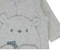 Детски дрешки Bebetto Be Kind T4041 - Гащеризон с ходило, момче, 3-6 м., сив меланж thumb 3