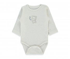 Детски дрешки Bebetto Be Kind T4043 - Боди с дълъг ръкав, момче, 9-12 м., екрю