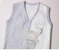 Детски дрешки Bebetto Be Kind T4049 - Памучен бебешки елек, момче, 18-24 м., сив меланж thumb 3