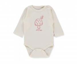 Детски дрешки Bebetto Mini Bee T3986 - Боди с дълъг ръкав, момиче, 9-12 м., сьомга