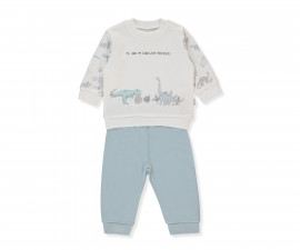 Детски дрешки Bebetto Me and Dudes F1432 - Пижама 2 части, момче, 18-24 м., петролено зелен