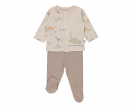 Детски дрешки Bebetto Me and Dudes F1433 - Комплект ританки и камизолка, момче, 6-9 м., кафяв