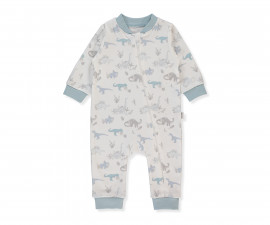 Детски дрешки Bebetto Me and Dudes T3967 - Гащеризон с цип, момче, 12-18 м., екрю