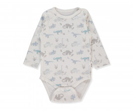 Детски дрешки Bebetto Me and Dudes T3968 - Боди с дълъг ръкав, момче, 24-36 м., екрю