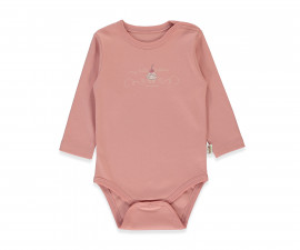 Детски дрешки Bebetto Organic Cupcakes T4084 - Боди с дълъг ръкав, момиче, 24-36 м., мръсно розов