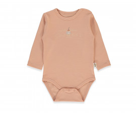 Детски дрешки Bebetto Organic Cupcakes T4084 - Боди с дълъг ръкав, момиче, 24-36 м., сьомга