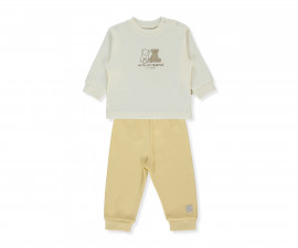 Детски дрешки Bebetto Organic Fun Moment F1455 - Пижама 2 части, момче, 18-24 м., жълт