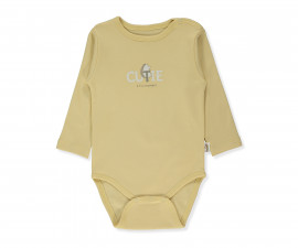 Детски дрешки Bebetto Organic Fun Moment T4095 - Боди с дълъг ръкав, момче, 24-36 м., жълт