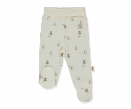 Детски дрешки Bebetto Organic Fun Moment T4097 - Ританки, момче, 3-6 м., екрю