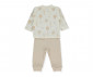 Детски дрешки Bebetto Organic Born with Love F1460 - Пижама 2 части, унисекс, 1-3 м., бежов thumb 2