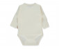Детски дрешки Bebetto Organic Born with Love T4036 - Боди с дълъг ръкав с прихлупване, унисекс, 1-3 м., тъмно екрю thumb 2