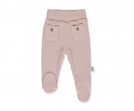 Детски дрешки Bebetto Organic Born with Love T4040 - Ританки, унисекс, 3-6 м., мръсно розов