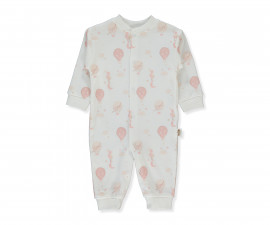 Детски дрешки Bebetto Organic Born with Love T4107 - Гащеризон, унисекс, 1-3 м., екрю