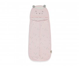 Детски дрешки Bebetto Organic Sleepy Sheepy P553 - Чувалче за спане с качулка и цип, унисекс, 0-6 м., розов