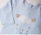 Детски дрешки Bebetto Organic Sleepy Sheepy T4068 - Гащеризон с ходило, унисекс, 3-6 м., син thumb 3
