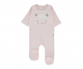 Детски дрешки Bebetto Organic Sleepy Sheepy T4068 - Гащеризон с ходило, унисекс, 3-6 м., розов
