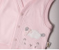 Детски дрешки Bebetto Organic Sleepy Sheepy T4069 - Памучен бебешки елек, унисекс, 18-24 м., розов thumb 3