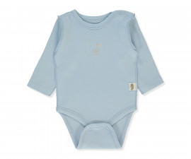 Детски дрешки Bebetto Organic Sleepy Sheepy T4070 - Боди с дълъг ръкав, унисекс, 9-12 м., син
