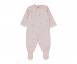 Детски дрешки Bebetto Organic Sleepy Sheepy T4072 - Гащеризон с ходило, унисекс, 9-12 м., розов
