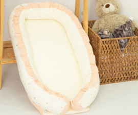 Детски дрешки Bebetto Little Birds U567 - Бебешко гнездо, момче, 0-6 м., пудра