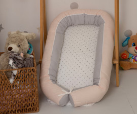 Детски дрешки Bebetto Little One U573 - Бебешко гнездо, момче, 0-6 м., пудра
