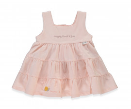 Детски дрешки Bebetto Loved K5353S - Рокля с презрамки, момиче, 18-24 м., 92 см., сьомга