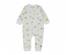 Детски дрешки Bebetto Loved T4262 - Гащеризон с цип, момиче, 24-36 м., 98 см., екрю