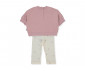 Детски дрешки Bebetto Blossom K5343DR - Комплект суитшърт с къс ръкав и панталон, момиче, 24-36 м., 98 см., мръсно розов thumb 2