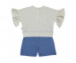 Детски дрешки Bebetto Blossom K5344PU - Комплект блуза с къс ръкав и шорти, момиче, 24-36 м., 98 см., лилав thumb 2