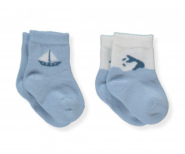 Детски дрешки Bebetto Friendship S762B - Къси чорапи 2 чифта, момче, 12-24 м., син