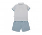 Детски дрешки Bebetto Little Sir K5340 - Комплект тениска с къс ръкав и бермуди, момче, 18-24 м., 92 см., син thumb 2