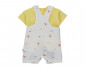 Детски дрешки Bebetto Funny Crab K5402 - Комплект тениска къс ръкав и къс муселинов гащеризон, момче, 18-24 м., 92 см., жълт thumb 2