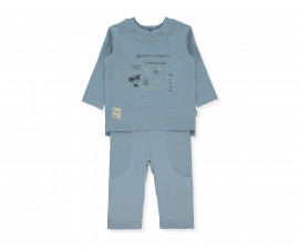 Детски дрешки Bebetto Surf K5253 - Комплект суитшърт и панталон, момче, 4-5 г., 110 см., индиго