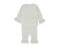 Детски дрешки Bebetto Ceremony F1512 - Пижама 2 части интерлок, момиче, 3-6 м., 68 см., тъмно екрю thumb 2