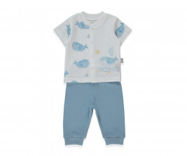 Детски дрешки Bebetto Sail Away F1516 - Пижама 2 части интерлок, момче, 1-3 м., 62 см., индиго