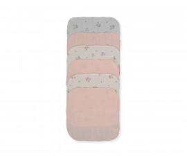 Детски дрешки Bebetto Bloom C1217 - Бебешки кърпички, 6 бр., момиче, 0-1 г., 20х20 см., розов