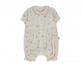 Детски дрешки Bebetto Bloom K5195 - Летен къс гащеризон, момиче, 18-24 м., 92 см., розов