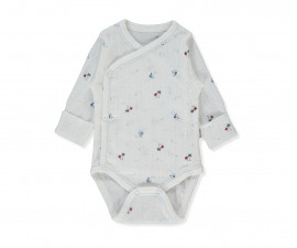 Детски дрешки Bebetto Palm In The Sea T4148B - Боди с прихлупване с дълъг ръкав, момче, 1-3 м., 62 см., син